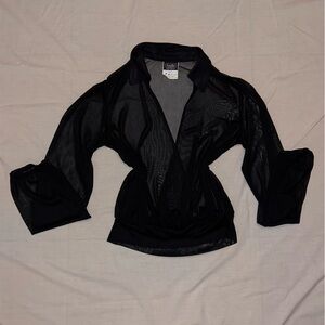 Twik Black Sheer Women's Robe